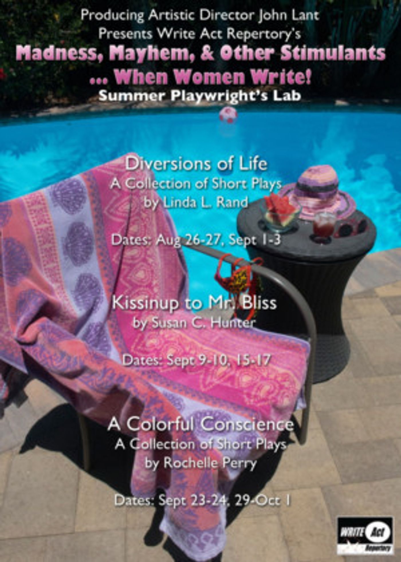 Write Act Rep to Present Summer Women's Playwrights Lab 'MADNESS, MAYHEM, AND OTHER STIMULANTS'  Image