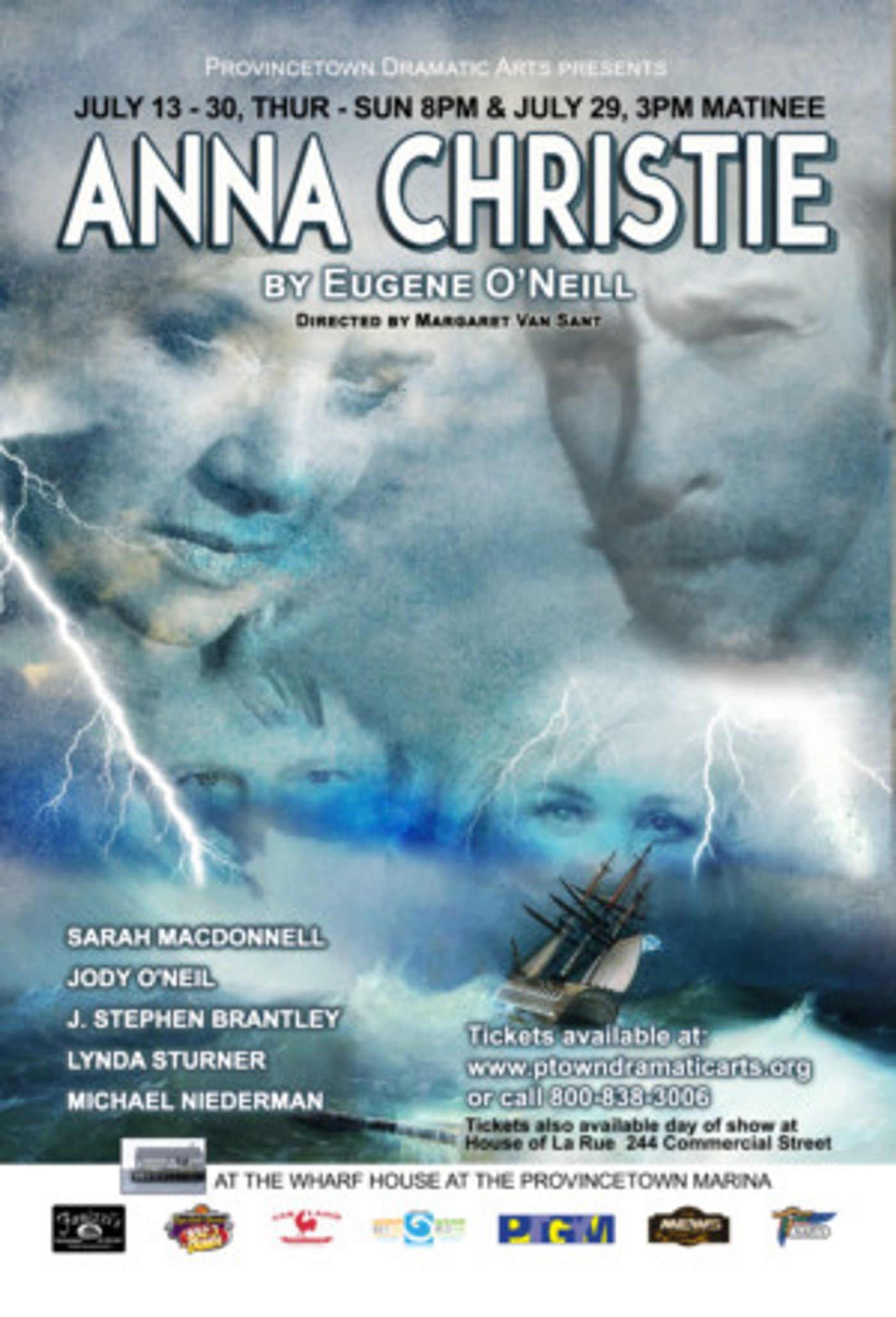 Provincetown Dramatic Arts 2016 Hit Production of Eugene O'Neill's ANNA CHRISTIE Returns to the Wharf House  Image