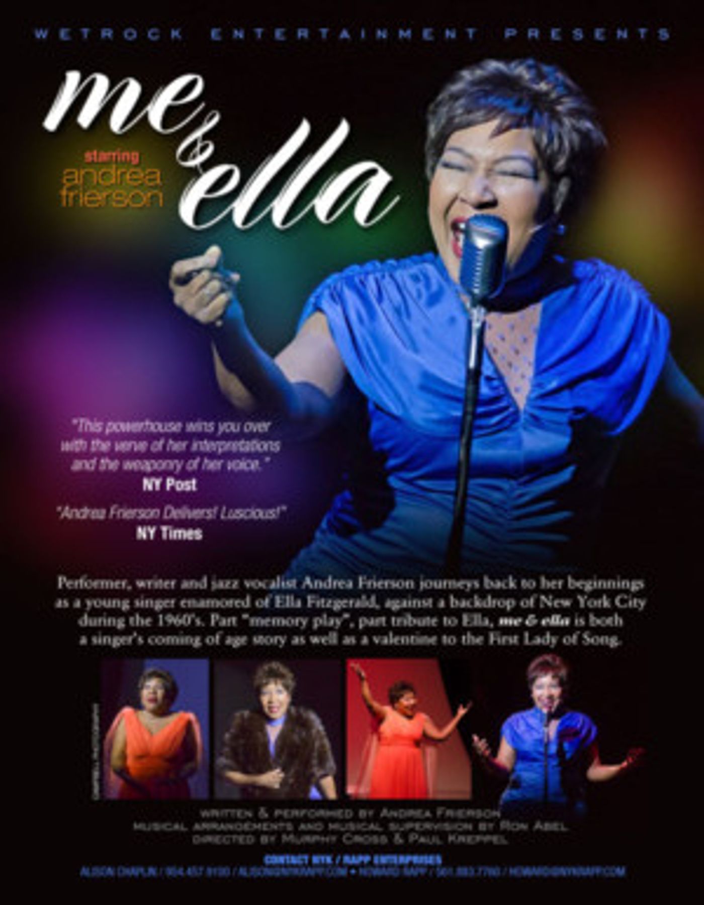 Andrea Frierson's ME & ELLA, Valentine to the 'First Lady of Song', Opens Tonight at York Theatre Company  Image