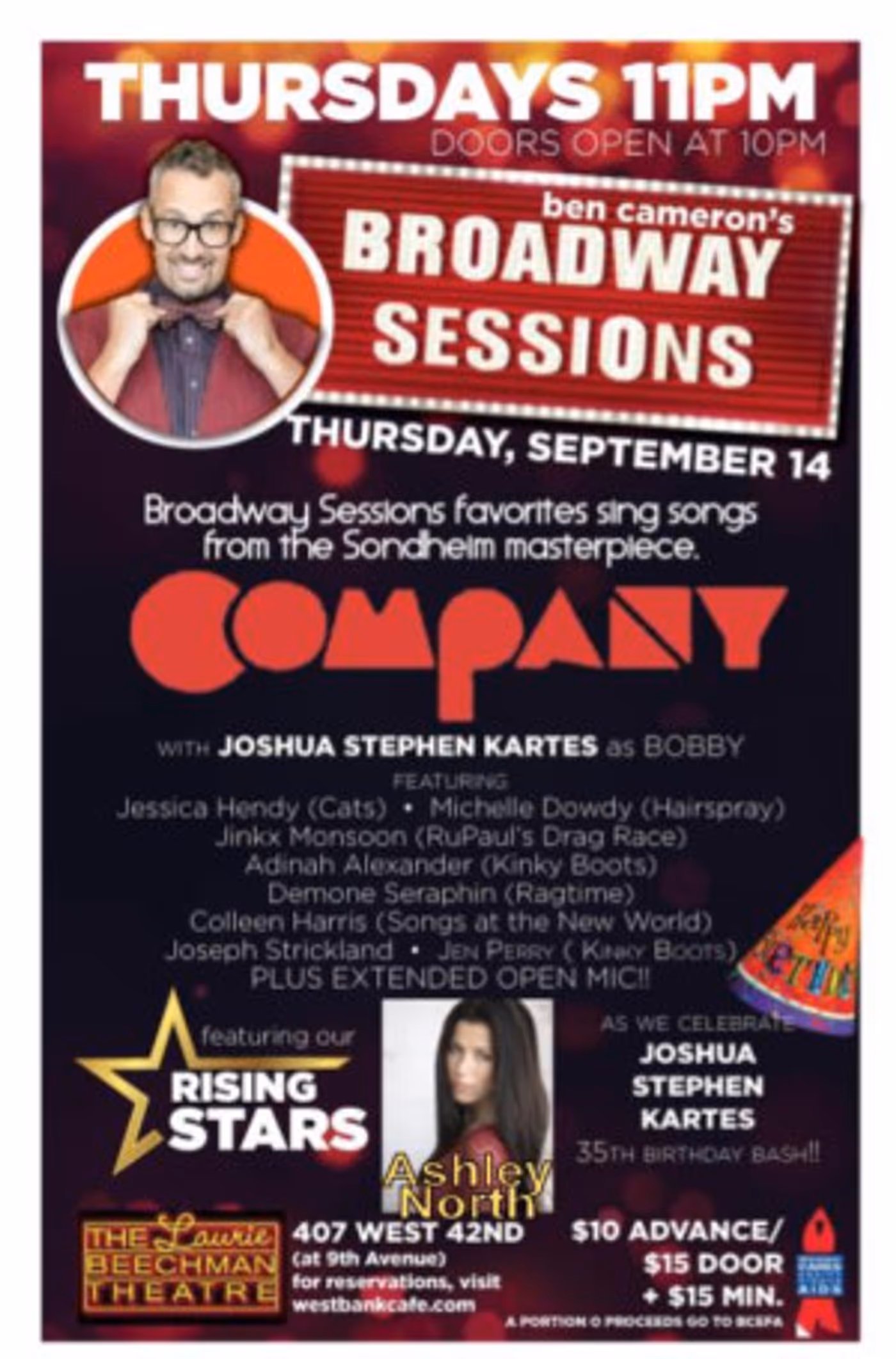 Broadway Sessions All Stars Sing Stephen Sondheim's COMPANY 9/14  Image