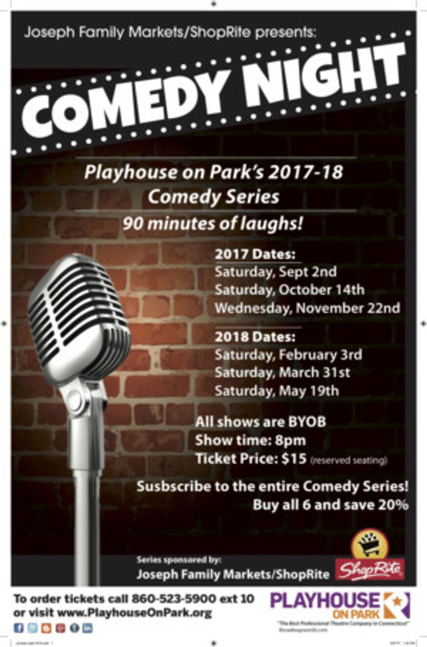 Playhouse on Park Season Nine Comedy Night Tickets Now on Sale!  Image