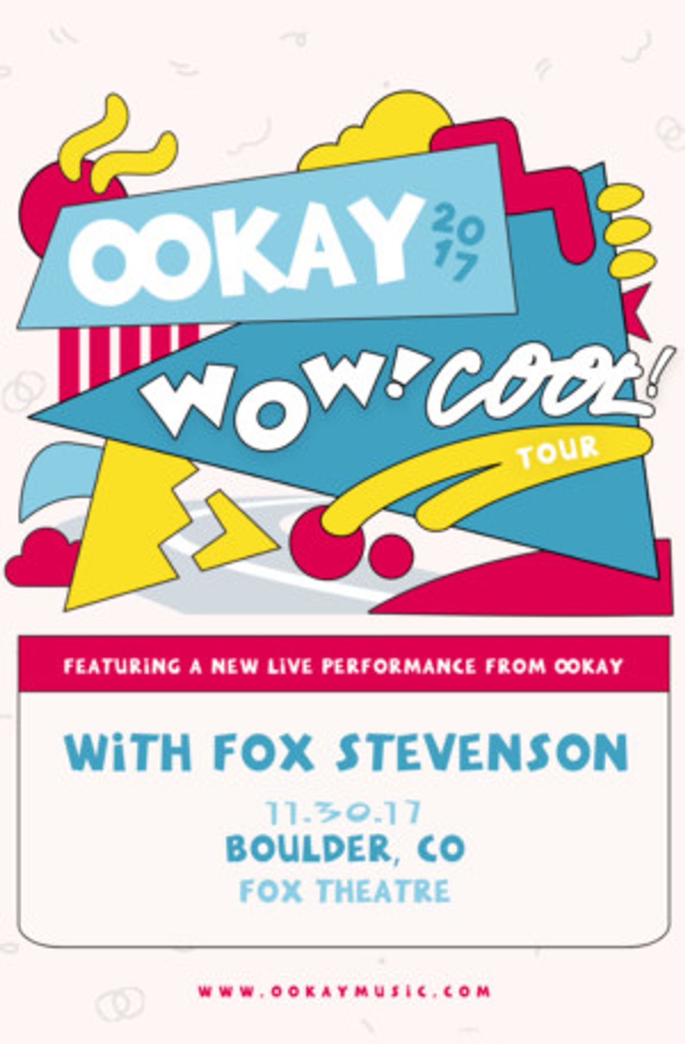 Ookay to Bring 'Wow! Cool!' Tour to the Fox This Fall  Image
