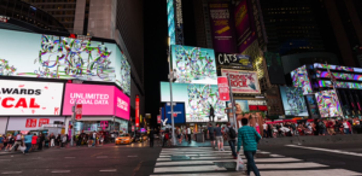 Lattice Domain Turns Times Square Psychedelic  Image