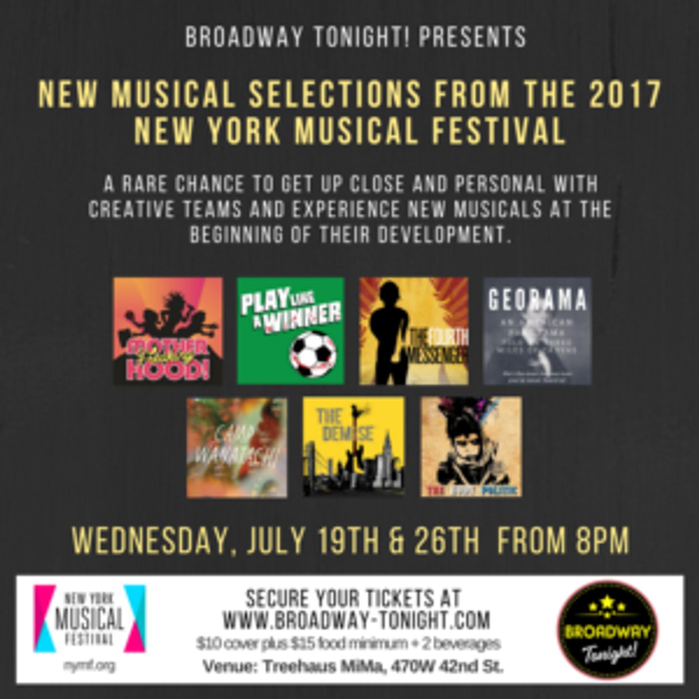 Meet the Creators of NYMF Musicals at BROADWAY Tonight! Showcase Image