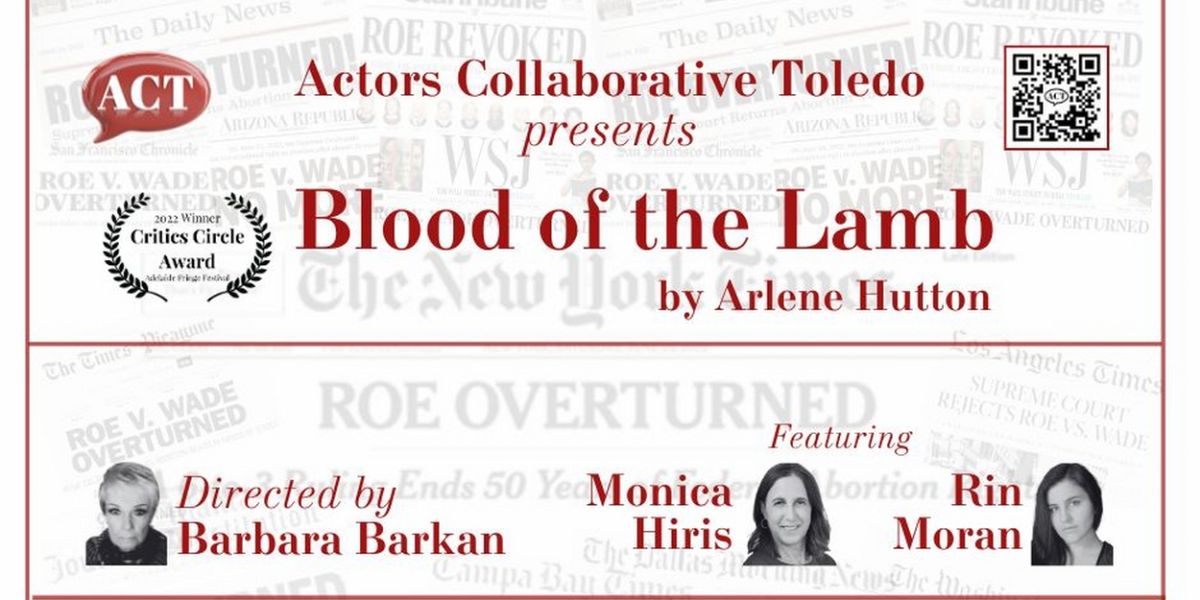 Actors Collaborative Toledo Presents BLOOD OF THE LAMB By Arlene Hutton