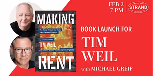 'Making Rent' Book Will Host Launch Event at The Strand