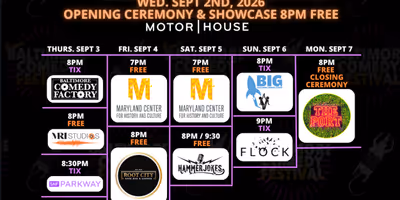 10th Annual Baltimore Comedy Festival Will Open in September