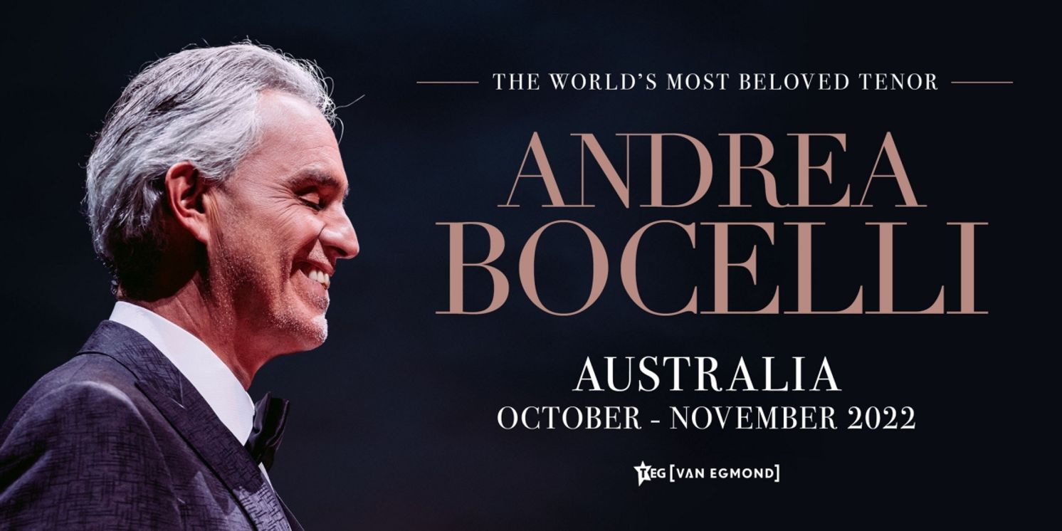 Andrea Bocelli Announces 5-City 2022 Australian Tour  Image