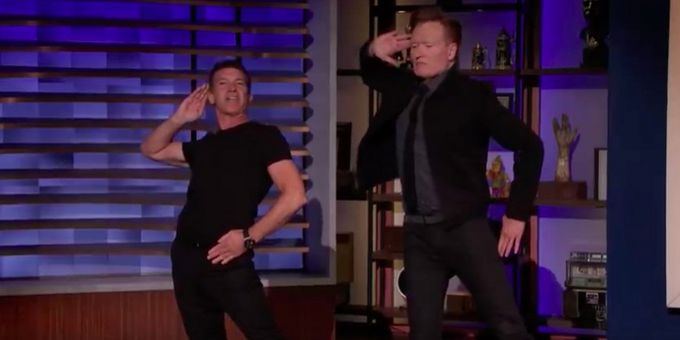 VIDEO: Antonio Banderas Teaches Conan Choreography From A CHORUS LINE