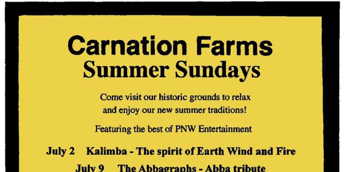 Carnation Farms Launches Summer Sundays Concert Series