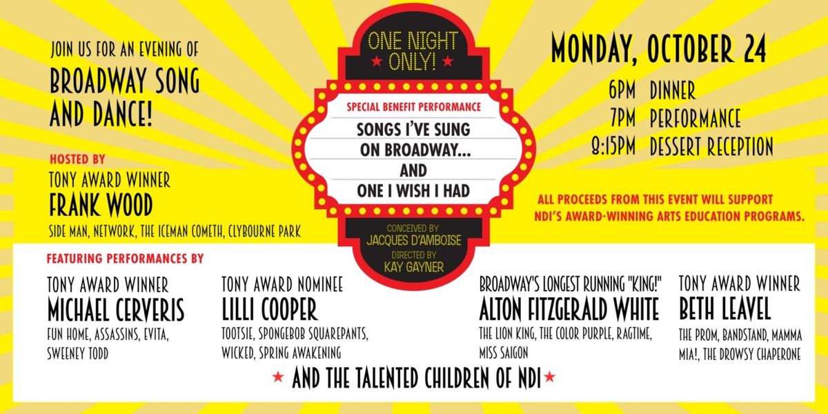 Michael Cerveris, Beth Leavel, Lilli Cooper & Alton Fitzgerald White to Headline National Dance Institute's 2022 Fall Benefit