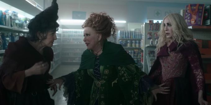 VIDEO: The Sanderson Sisters Take Flight in New HOCUS POCUS 2 Clip