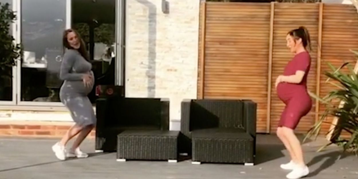 VIDEO: Pregnant Sisters Chloe and Lauryn Goodman Perform the 'Baby Mama Dance' Video