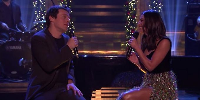 VIDEO: Lea Michele and Jonathan Groff Perform 'I'll Be Home For Christmas' on THE TONIGHT SHOW