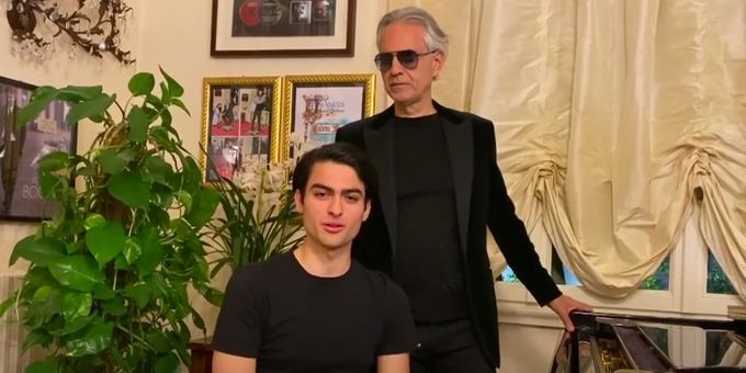 VIDEO: Andrea and Matteo Bocelli Perform 'Fall On Me'