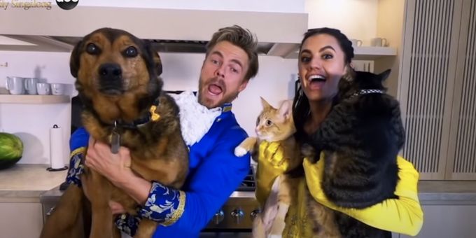 VIDEO: Watch Derek Hough, Julianne Hough & Hayley Erbert Channel BEAUTY AND THE BEAST on THE DISNEY FAMILY SINGALONG!
