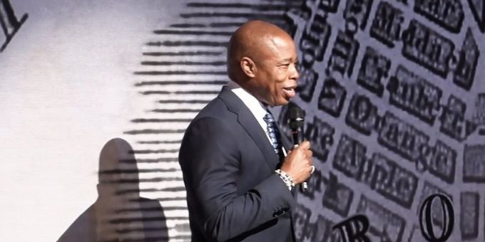 VIDEO: NYC Mayor Eric Adams Gives Pre-Show Speech at PARADISE SQUARE