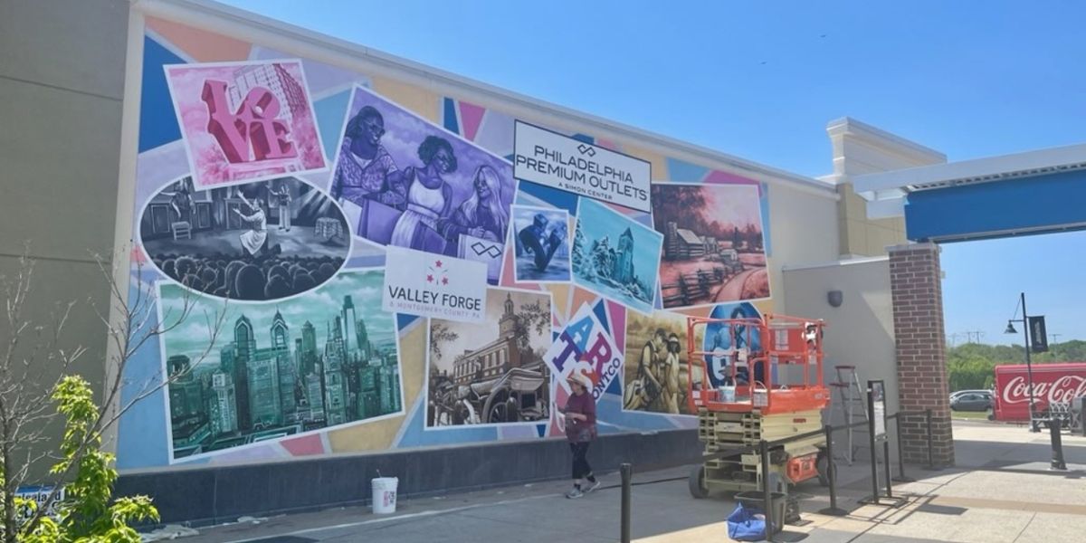 New Mural Installations At Philadelphia Premium Outlets Celebrate Montgomery County's Iconic Landmarks And Family Fun