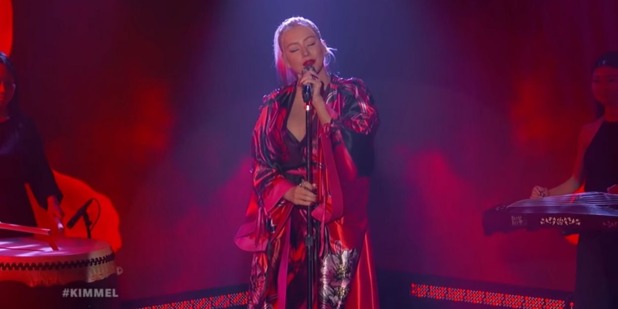 VIDEO: Christina Aguilera Performs 'Loyal Brave True' on JIMMY KIMMEL LIVE! Video