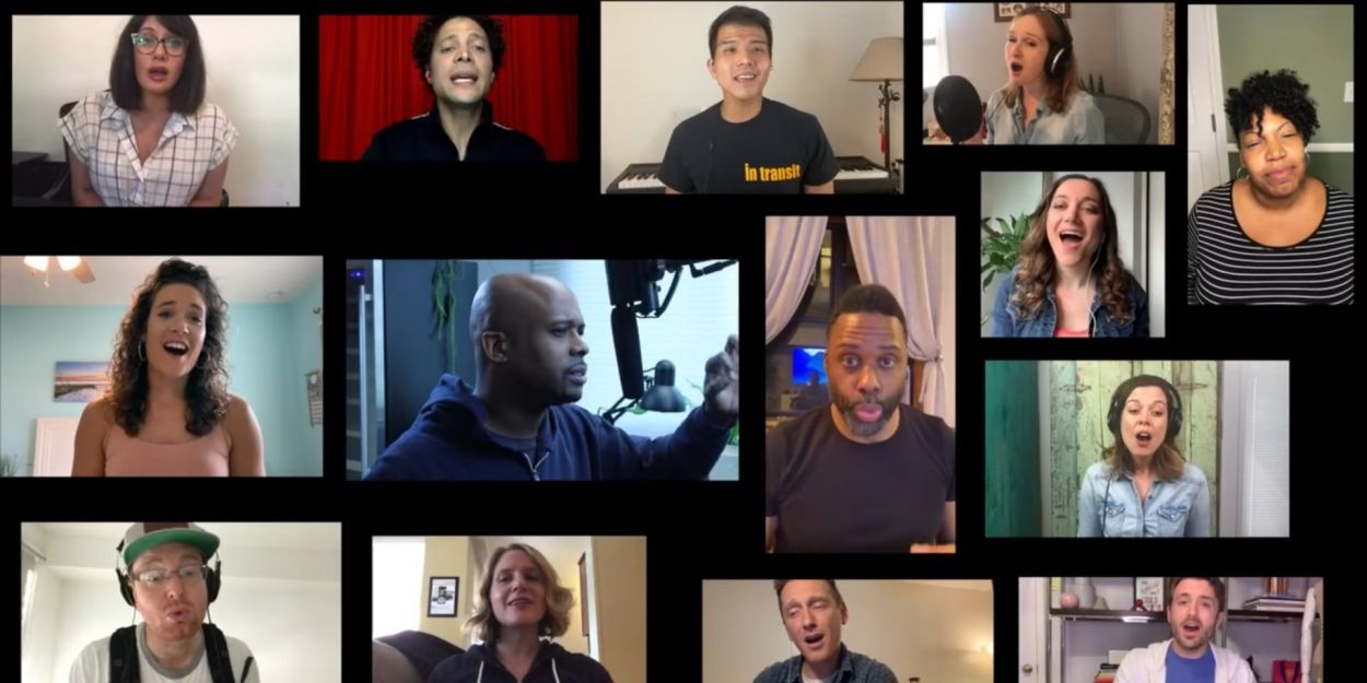 VIDEO: Telly Leung, Justin Guarini and the Cast of IN TRANSIT Sing Virtual A Capella… Video
