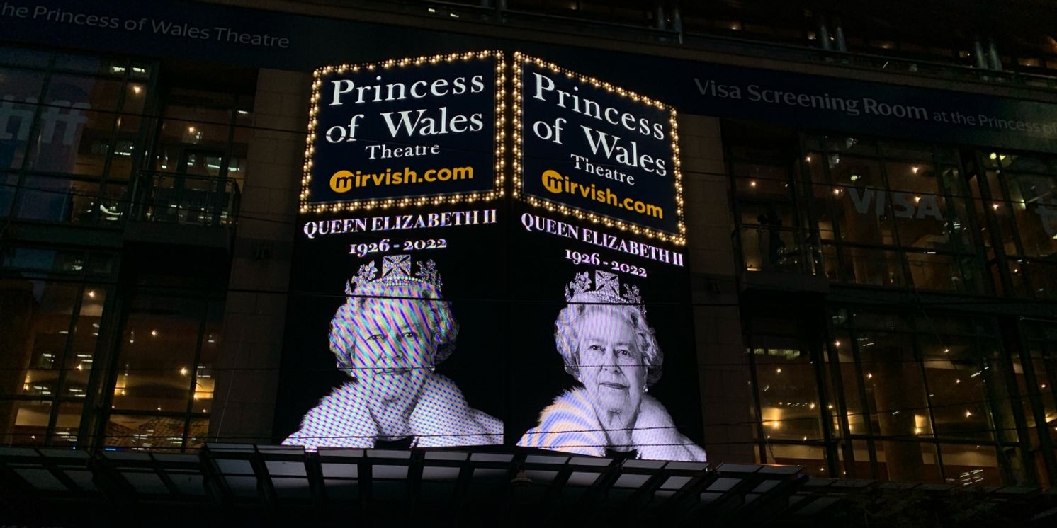 Mirvish Theatres to Mark the Funeral of Queen Elizabeth II by Dimming the Marquee Lights  Image