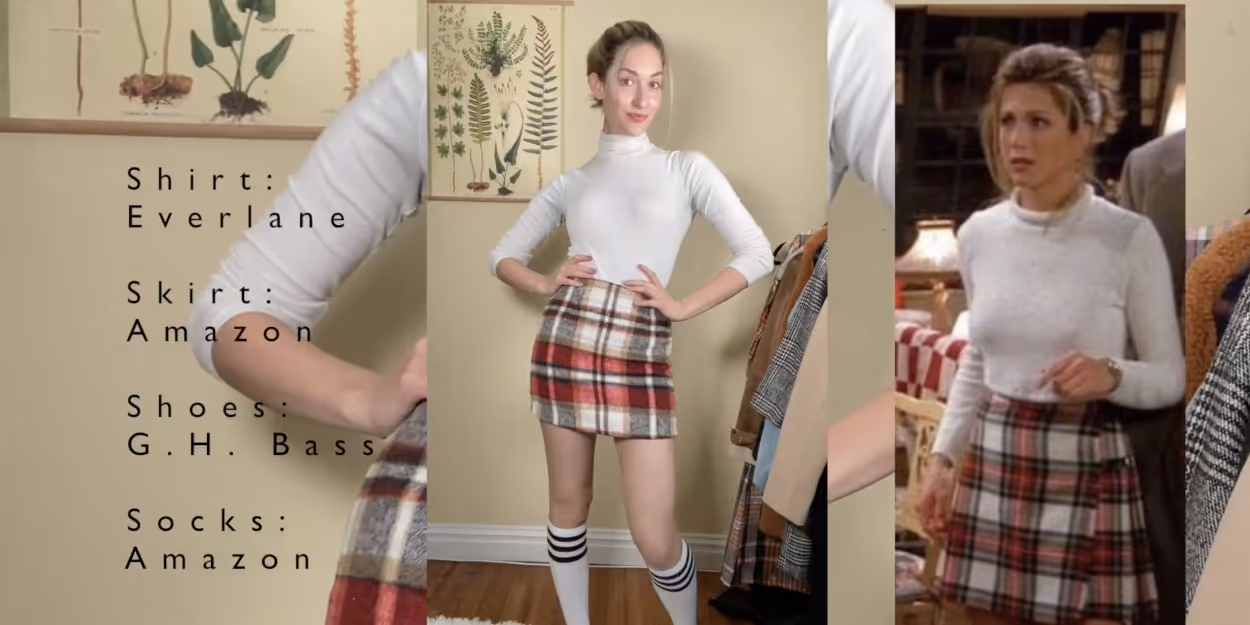 VIDEO: 'The One Where Jamie Recreates Rachel Green's Outfits' on The Dressing Room… Video