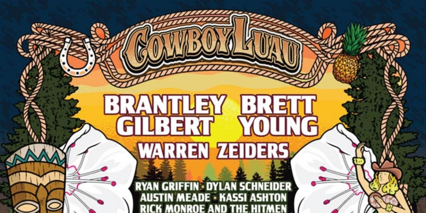 Brantley Gilbert & Brett Young to Headline 'Cowboy Luau'  Image
