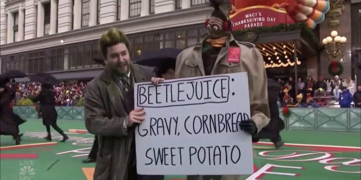 VIDEO: BEETLEJUICE Explains The Whole Being Dead Thing During Macy's Thanksgiving… Video