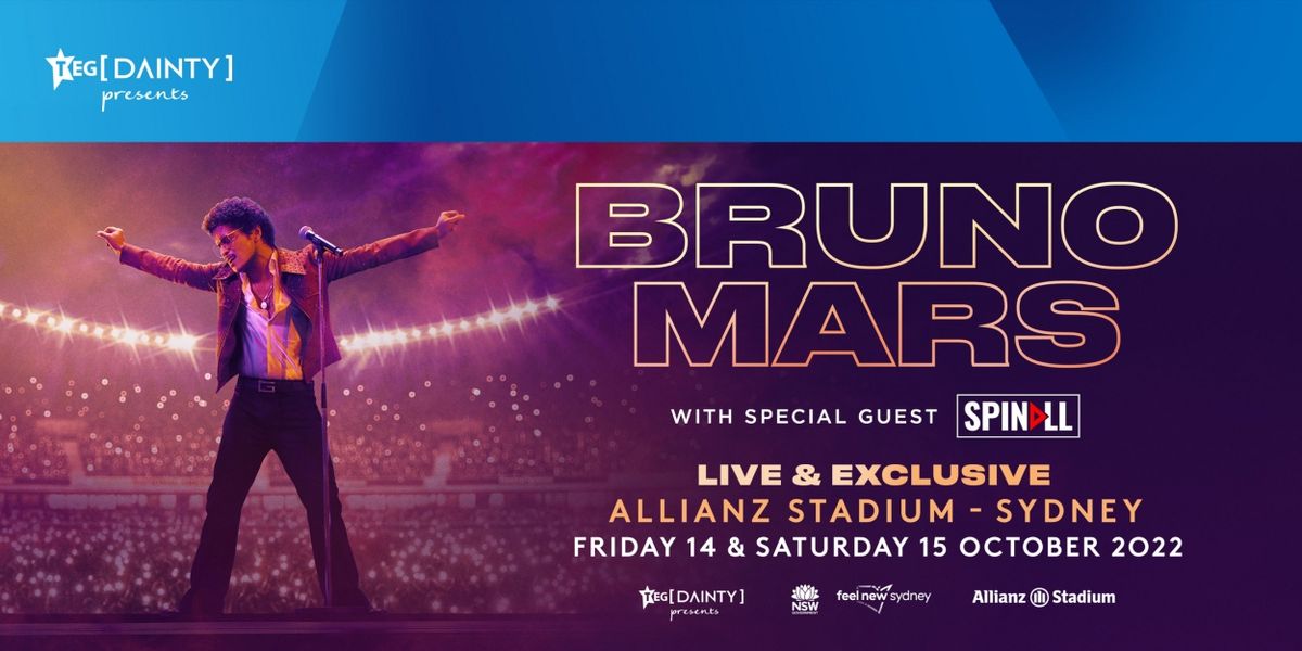Bruno Mars Arrives in Sydney Next Week