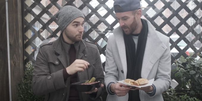 VIDEO: Matt Mucha and Taylor Okey Eat Like Sharks and Jets on SECOND ACT SNACKS