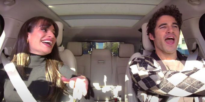 VIDEO: Lea Michele & Darren Criss Go Christmas Caroling on CARPOOL KARAOKE