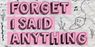 Spotlight: FORGET I SAID ANYTHING at Theatre Four