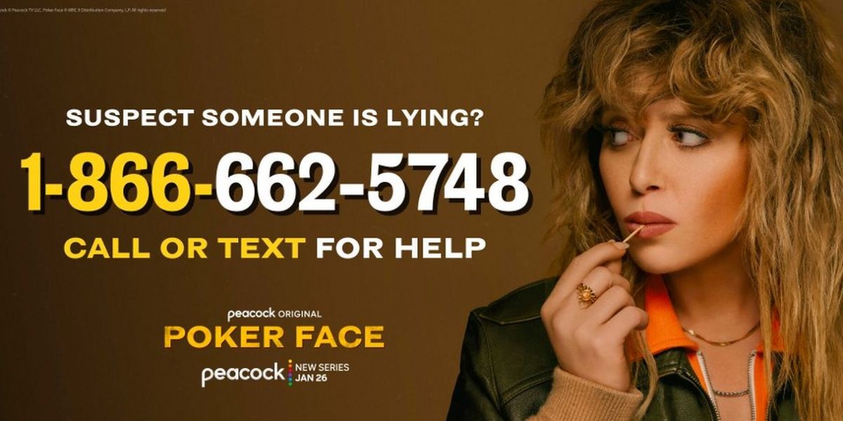 Peacock Launches POKER FACE 1-866-NOBLSHT Hotline