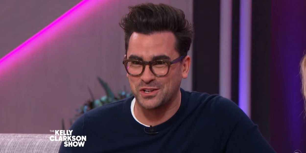 VIDEO: Dan Levy Watches His Old Interview With Kelly Clarkson Video