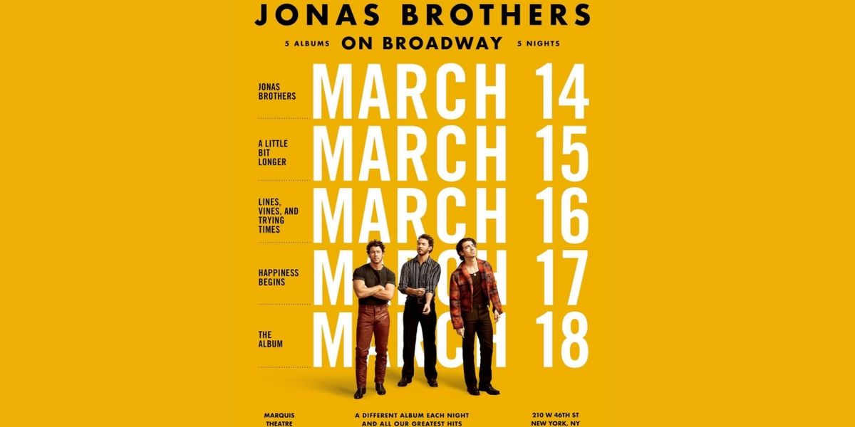 Jonas Brothers Announce Five-Show Broadway Residency