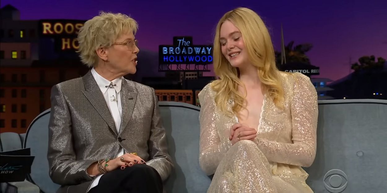 VIDEO: Annette Bening Says She Witnessed Elle Fanning's First Kiss on THE LATE LATE… Video