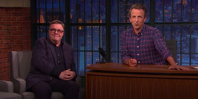 VIDEO: Seth Meyers Pitches A New Broadway Musical to Nathan Lane