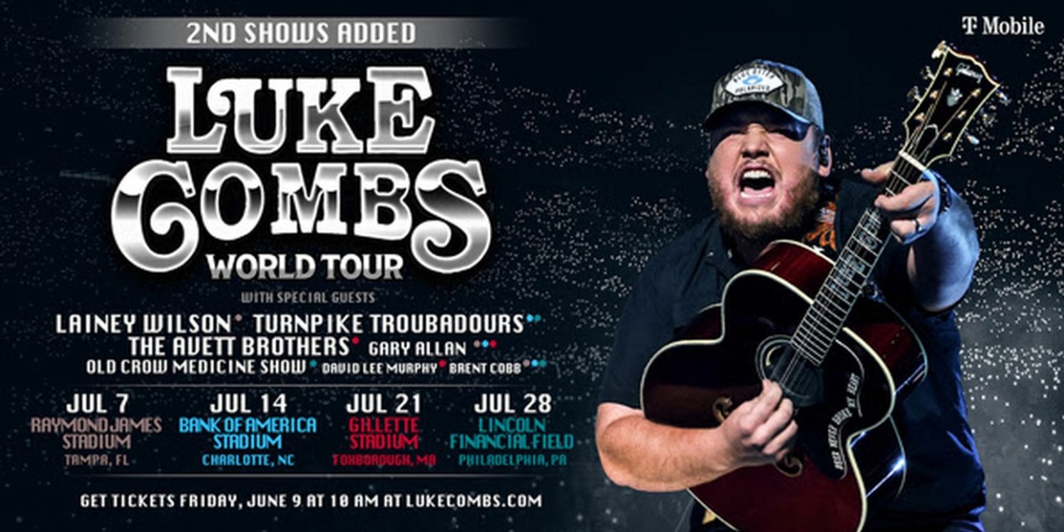 Luke Combs Extends Record-Breaking World Tour With Four New Stadium Shows Next Month  Image