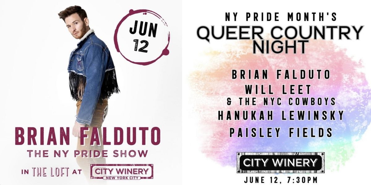 Brian Falduto Will Headline Pride Show at City Winery Next Week