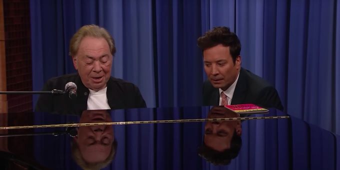 Video: Andrew Lloyd Webber Plays EVITA, CATS & More For Jimmy Fallon; Teases PHANTOM's Return