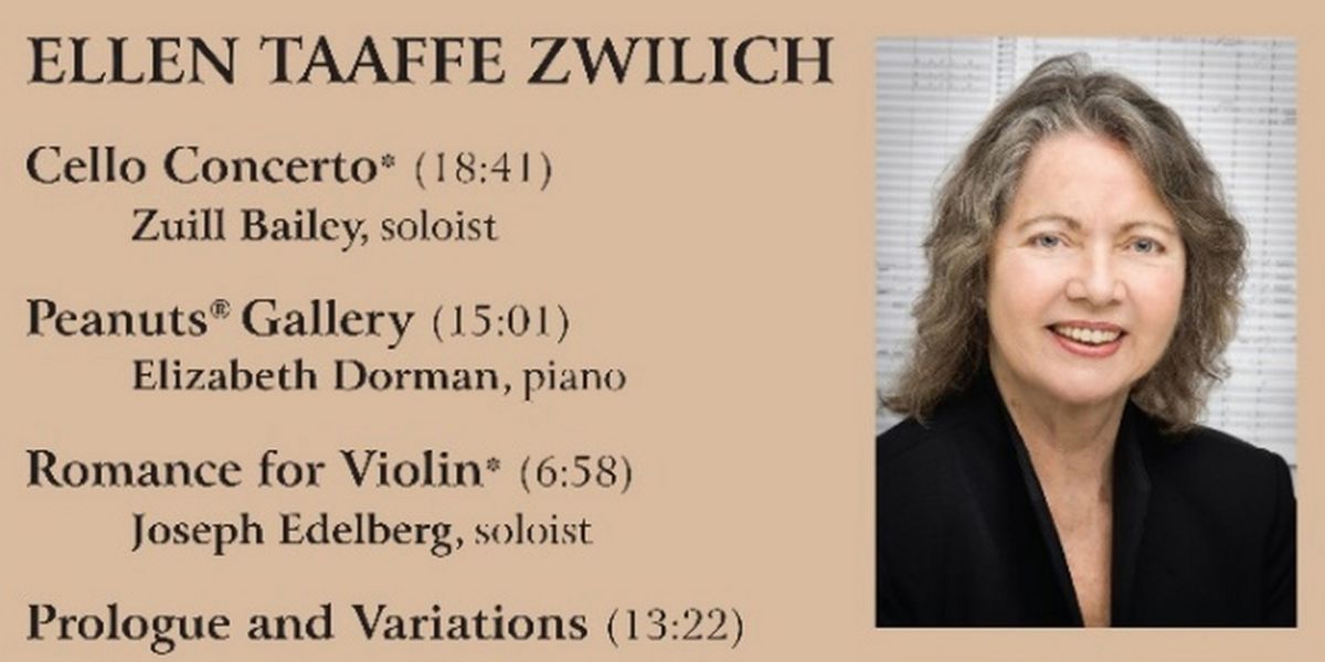 Ellen Taaffe Zwilich Will Release CELLO CONCERTO & OTHER WORKS Recording in September