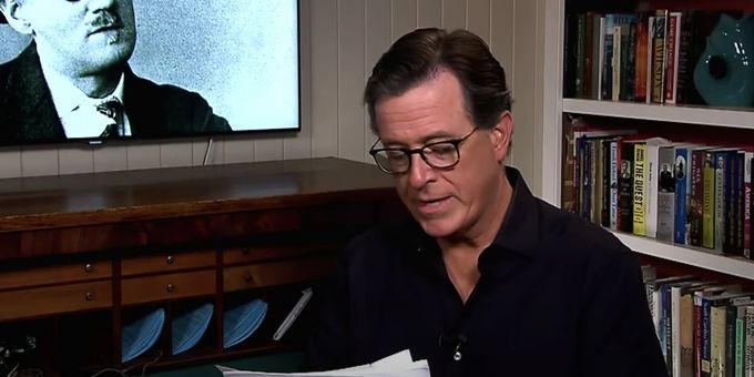 VIDEO: Stephen Colbert Kicks Off Symphony Space's Virtual Bloomsday on Broadway With a Reading From 'Ulysses'