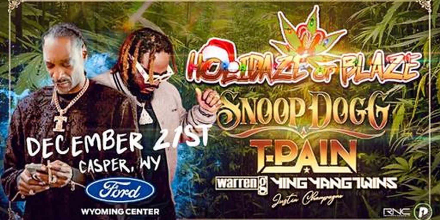 Snoop Dogg Announces Holidaze of Blaze Concert with T-Pain, Warren G, Ying Yang Twins & Justin Champagne  Image