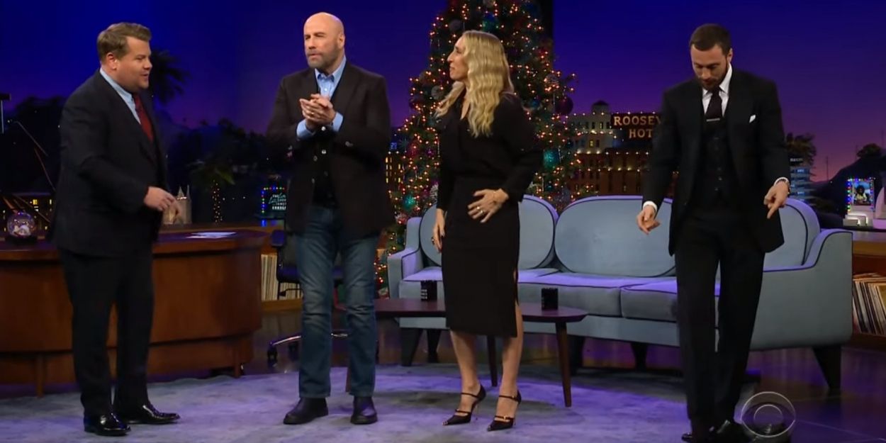 VIDEO: John Travolta Teaches the PULP FICTION Dance on THE LATE LATE SHOW WITH JAMES… Video