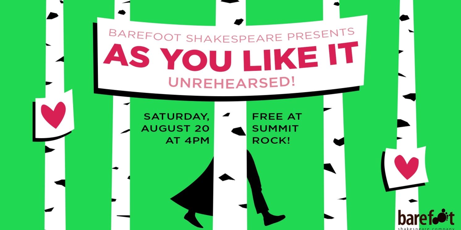 See UNREHEARSED! AS YOU LIKE IT In Central Park This Month  Image