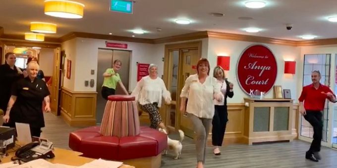 VIDEO: Care Home Workers Dance to Cheer Up Residents