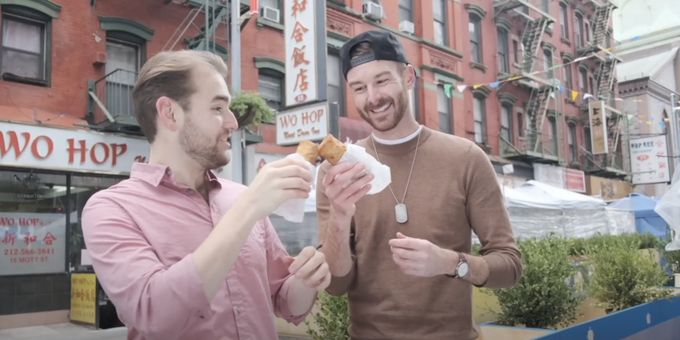 VIDEO: Matt Mucha and Taylor Okey Have an Egg Roll (Mr. Goldstone) on SECOND ACT SNACKS