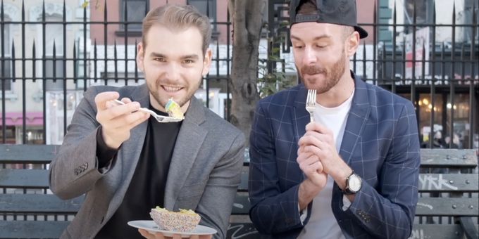 VIDEO: Matt Mucha and Taylor Okey Eat COMPANY-Worthy Birthday Cake on SECOND ACT SNACKS