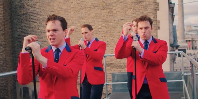 VIDEO: West End Cast of JERSEY BOYS Performs on the Roof of the Trafalgar Theatre