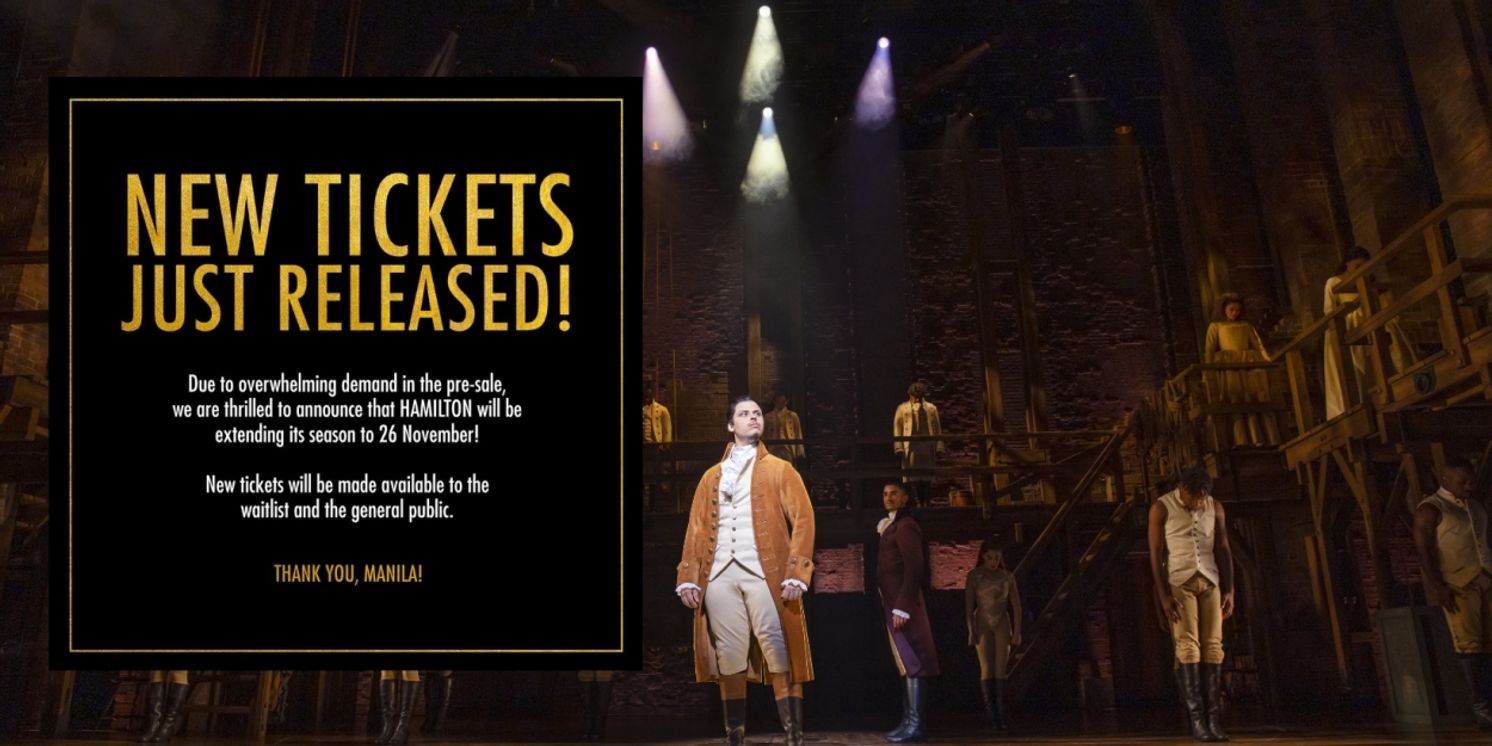 HAMILTON Asian Premiere Extends; New Closing Date is Nov. 26  Image